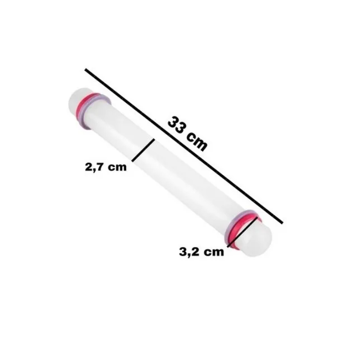 Palo De Amasar Antiadherente 33 Cm Silicona Reposteria