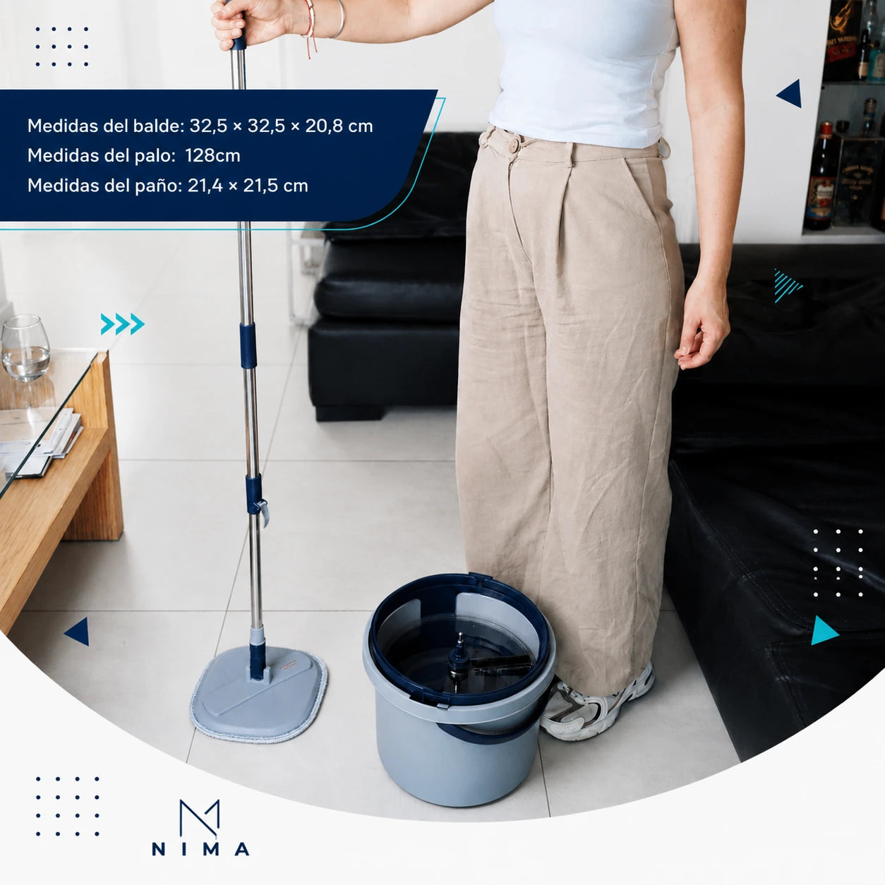 Spin Mop 360 Pro™ – Separa El Agua Limpia De La Sucia