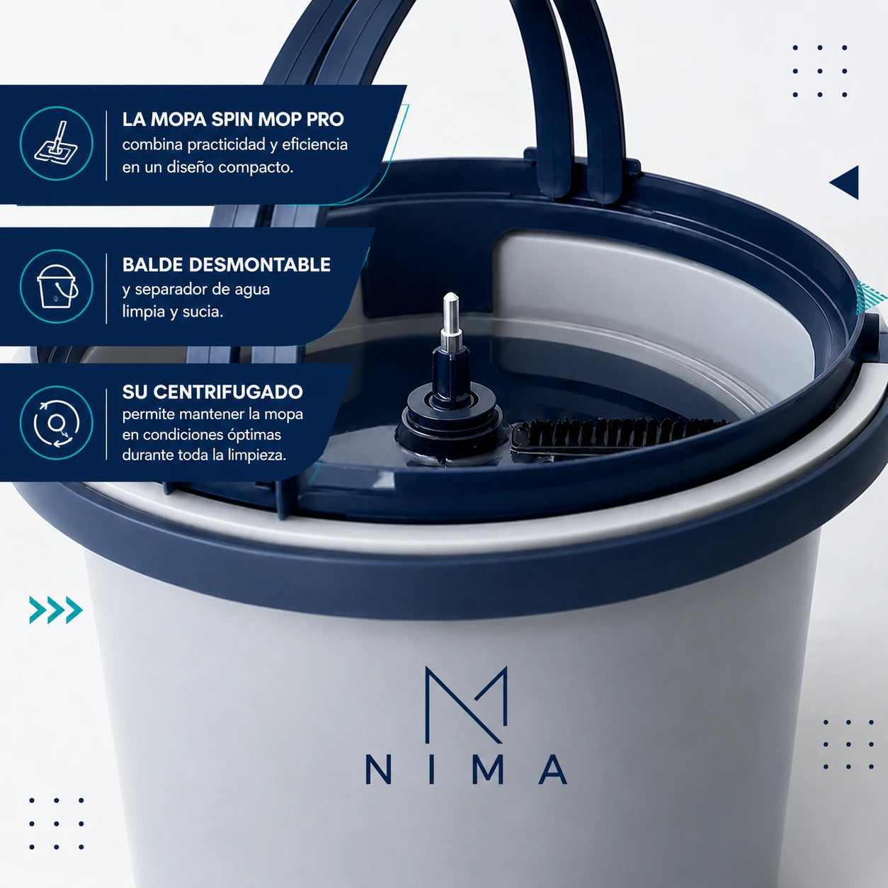 Spin Mop 360 Pro™ – Separa El Agua Limpia De La Sucia