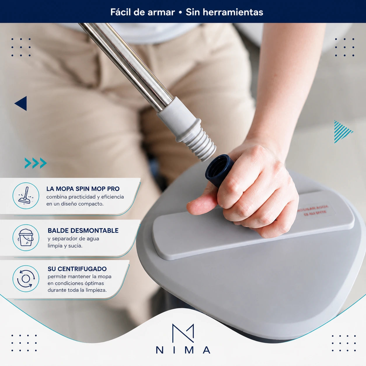 Spin Mop 360 Pro™ – Separa El Agua Limpia De La Sucia