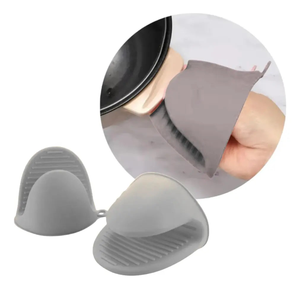 Kit x 2 Agarradera Manopla Guante Horno Silicona Cocina