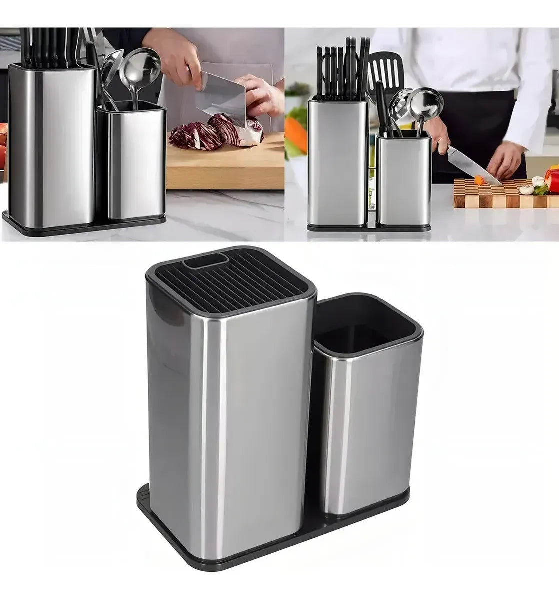 Escurridor Cubiertos Organizador Cuchillos Acero Inoxidable