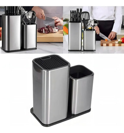 Escurridor Cubiertos Organizador Cuchillos Acero Inoxidable