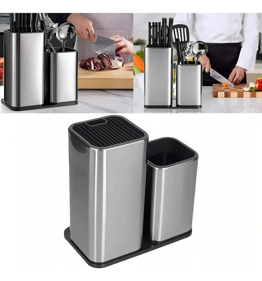 Escurridor Cubiertos Organizador Cuchillos Acero Inoxidable