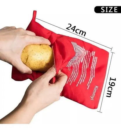 Bolsa Tela Papa Batata Zapallo Microondas Reutilizable