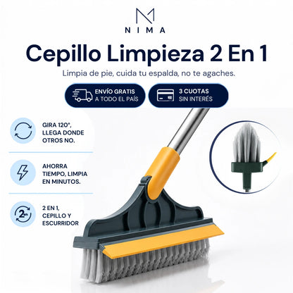 Cepillo Limpieza 2 En 1 - 120° + Palo de REGALO