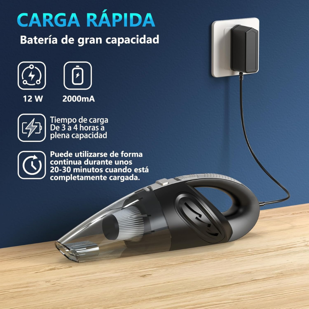 Aspirador de Mano 120W – ¡La Solución Portátil y Poderosa que Necesitás!