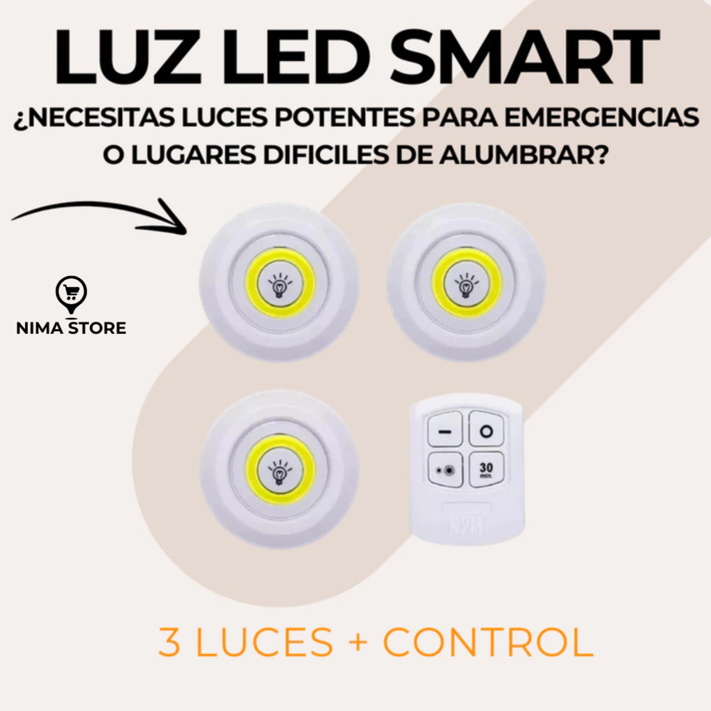 Set de 3 Luces + Control Remoto - Instalación en segundos
