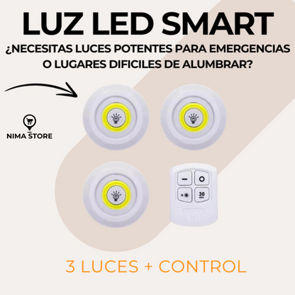 Set de 3 Luces + Control Remoto - Instalación en segundos