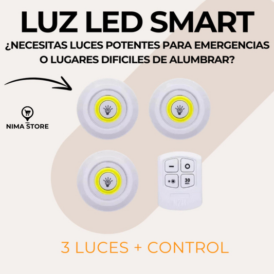 Set de 3 Luces + Control Remoto - Instalación en segundos