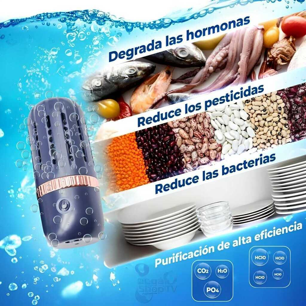 Mini Purificador de Alimentos 99.9% Eliminación Bacterias Verde