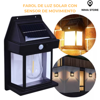 Farol Solar de Pared con Sensor de Movimiento