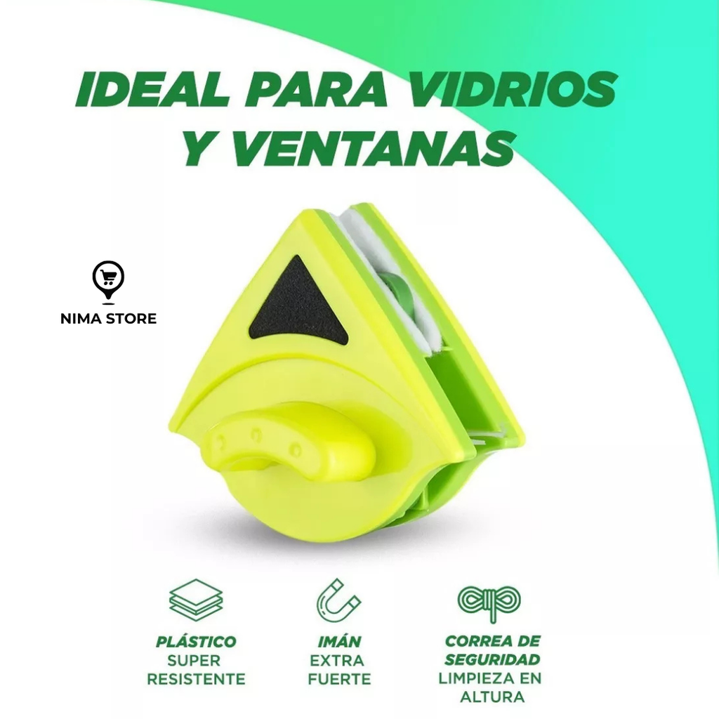 Limpia Vidrios Magnetico 2 En 1