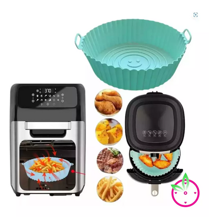 Molde Bandeja Silicona Redonda Freidora Aire Airfryer 20 Cm
