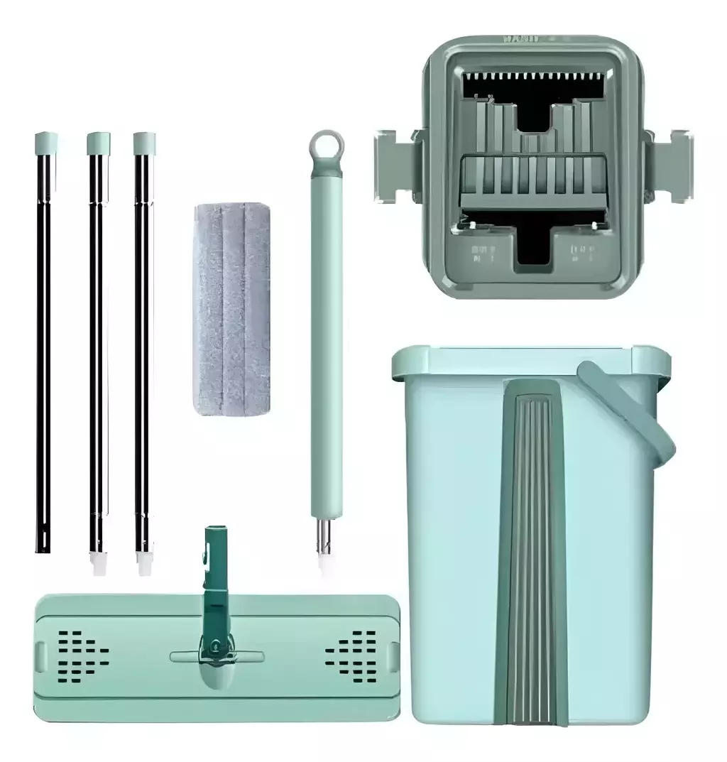 Clean Magic™ | Trapeador Mopa Plano + Balde Escurridor
