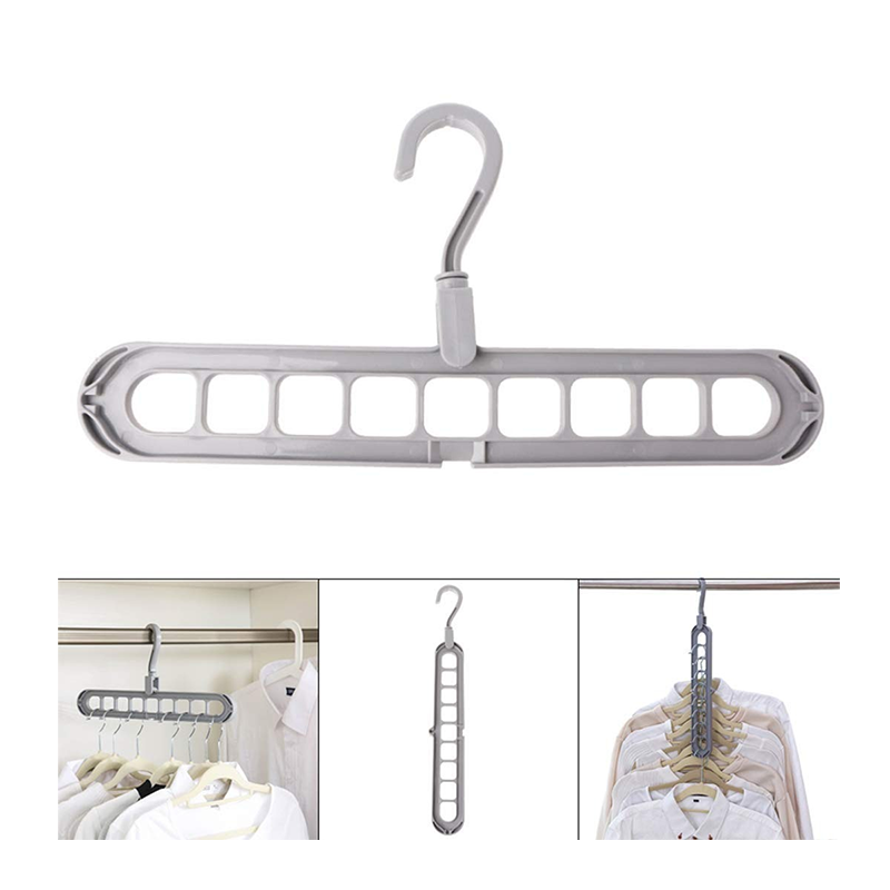 Percha Organizadora 9 Espacios Rebatible Pack x3