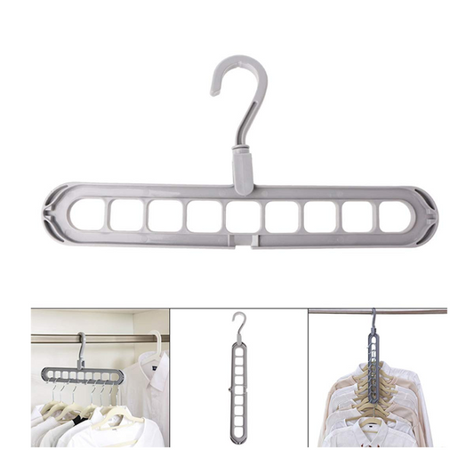 Percha Organizadora 9 Espacios Rebatible Pack x3