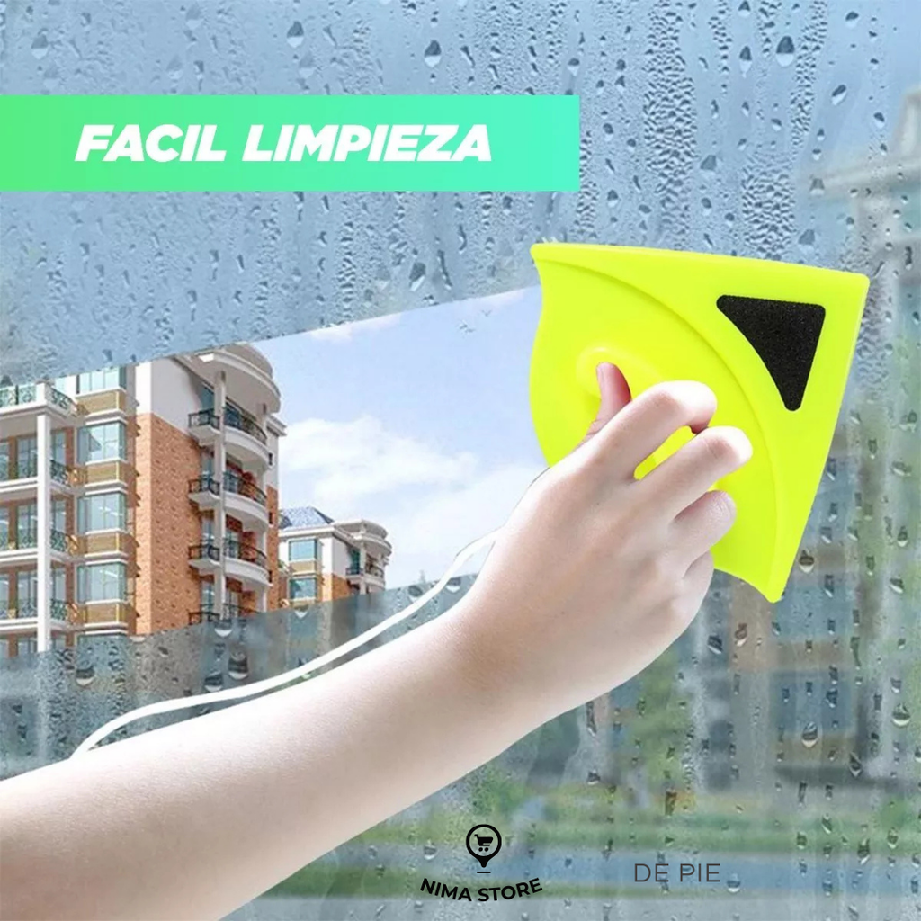 Limpia Vidrios Magnetico 2 En 1