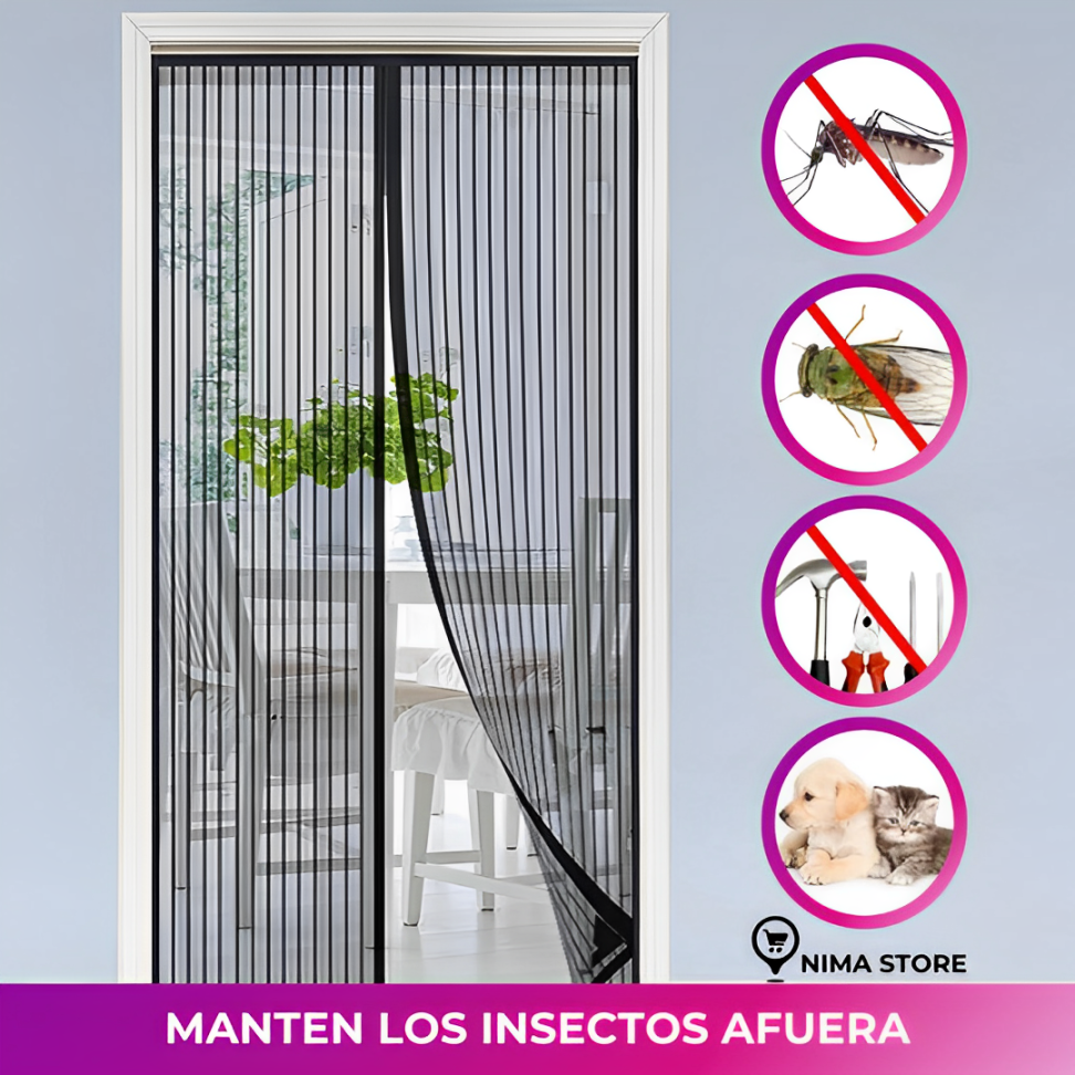 Cortina mosquitero magnética puerta anti insectos