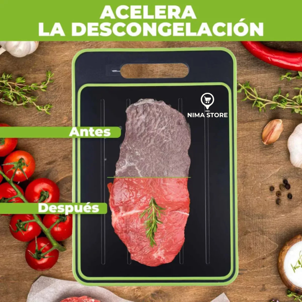 Tabla Para Descongelar Rápido, Afilar, Picar, Rallar 4 en 1