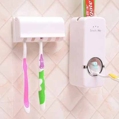 Dispenser de Pasta Dental + Porta Cepillos