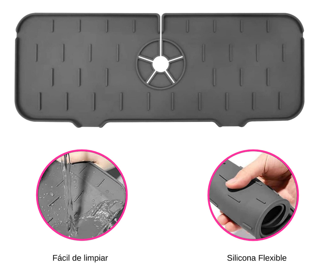 Escurridor/Alfombra de Silicona Para Canilla