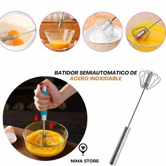 Batidor en acero inoxidable semiautomático