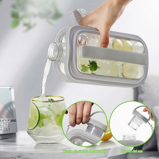 Botella molde cubos hielo cocina