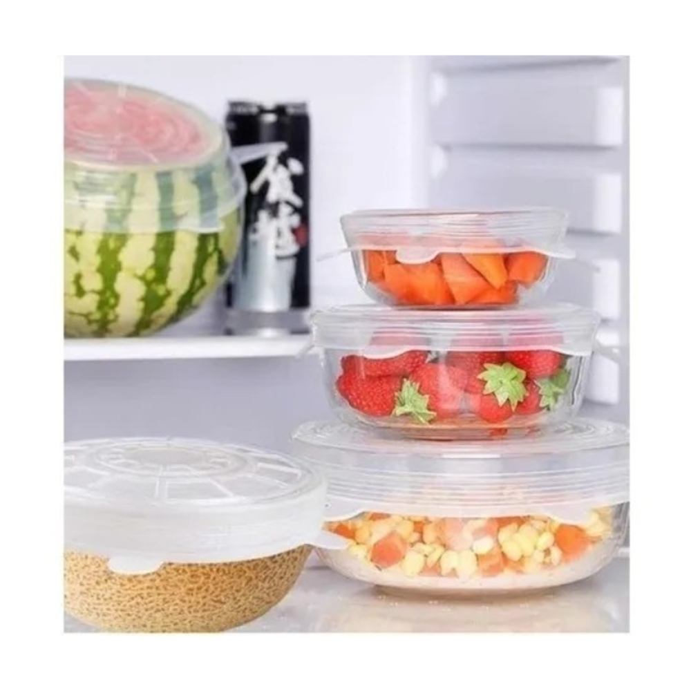 Set X 6 Tapas de Silicona Para Comidas/Frutas