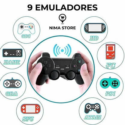 Consola Retro Con 2 Joystick (+10.000 Juegos Incluidos)