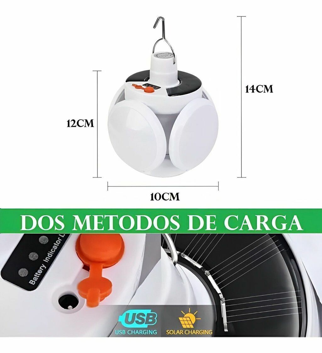 Lámpara Solar Plegable Recargable