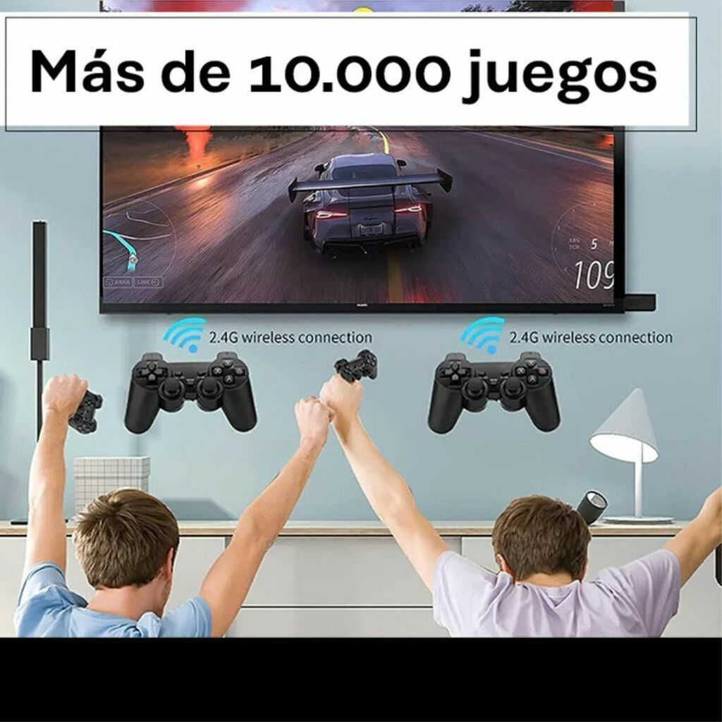 Consola Retro Con 2 Joystick (+10.000 Juegos Incluidos)