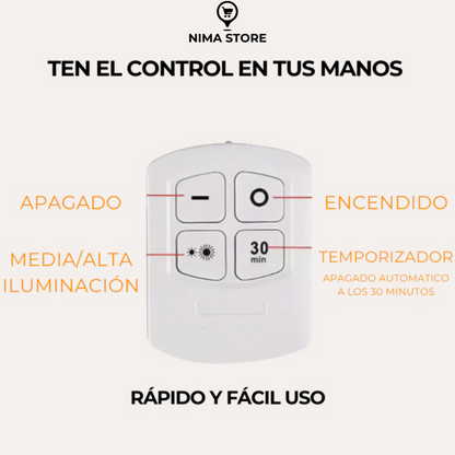 Set de 3 Luces + Control Remoto - Instalación en segundos
