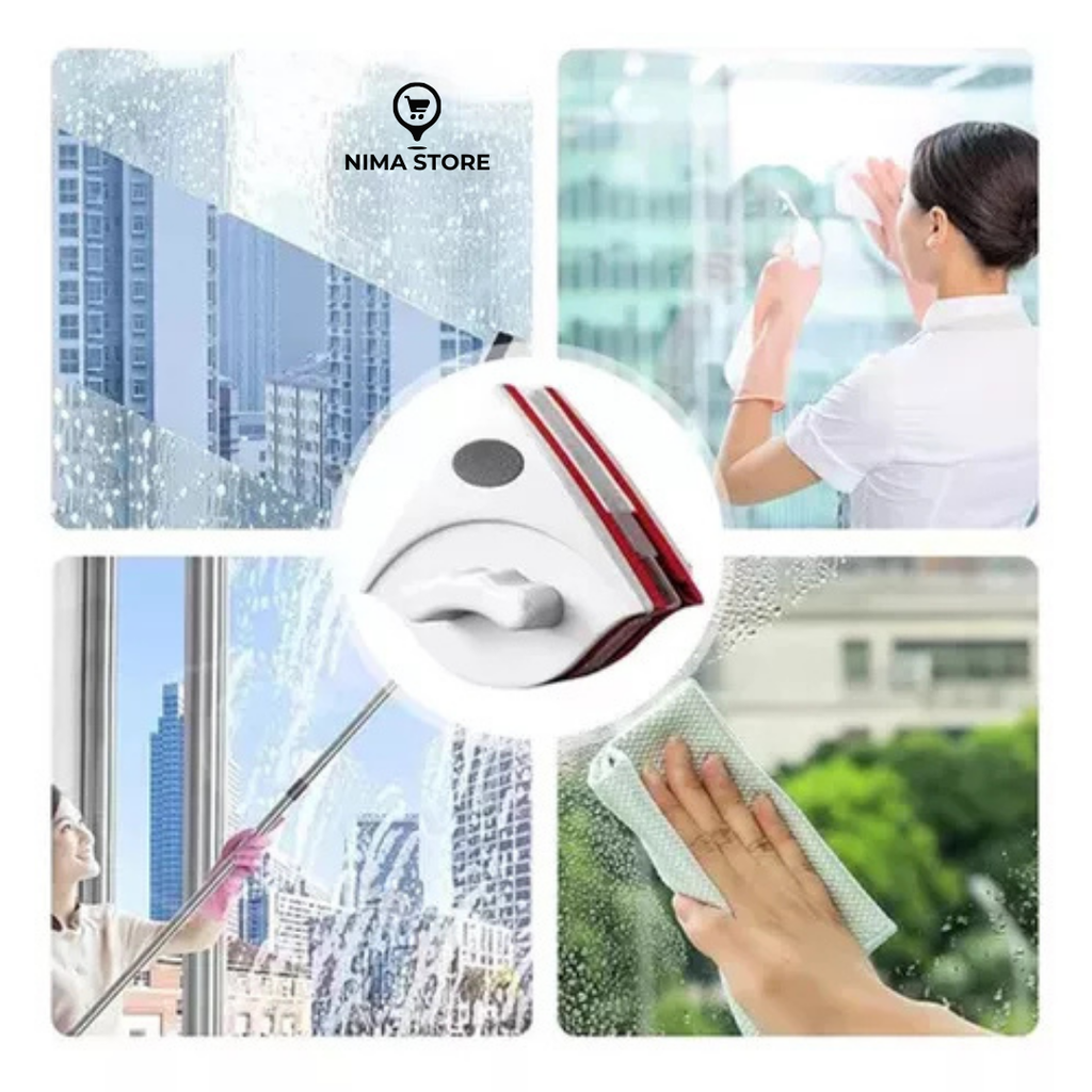 Limpia Vidrios Magnetico 2 En 1