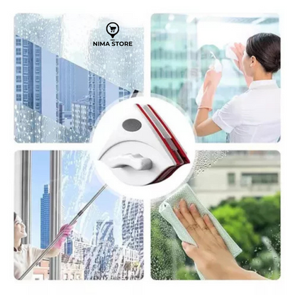 Limpia Vidrios Magnetico 2 En 1