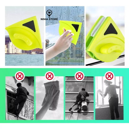 Limpia Vidrios Magnetico 2 En 1