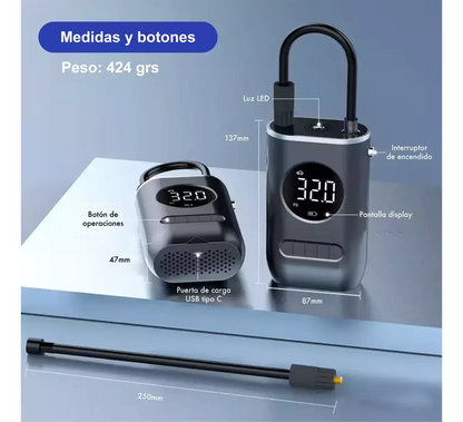 Compresor De Aire Inflador Portatil