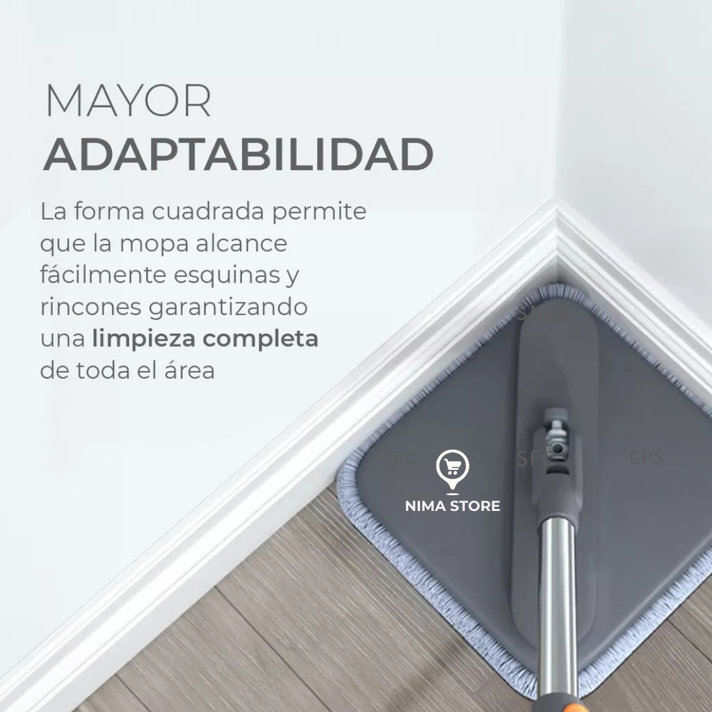 Mopa con Balde Centrifugador Separador (Limpia/Sucia)