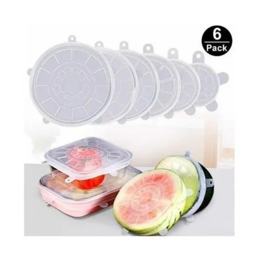 Set X 6 Tapas de Silicona Para Comidas/Frutas