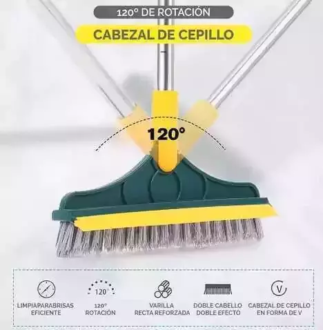 Cepillo Limpieza 2 En 1 - 120° + Guantes y Palo de REGALO
