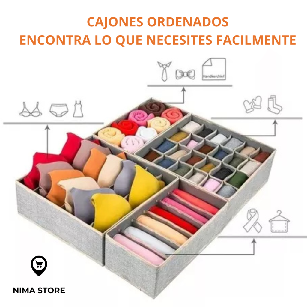 Set X4 Organizador Ropa Interior