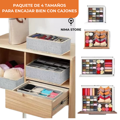 Set X4 Organizador Ropa Interior