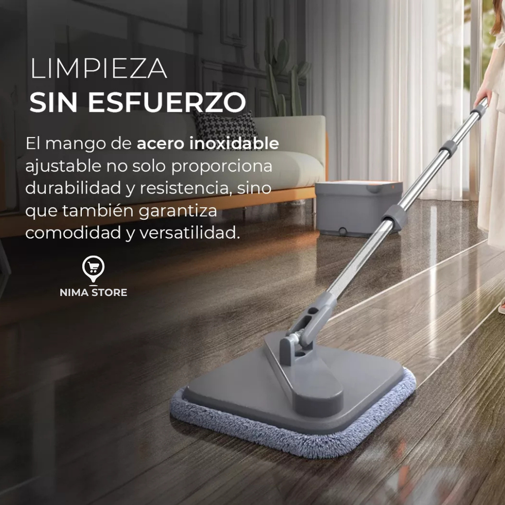 Mopa con Balde Centrifugador Separador (Limpia/Sucia)