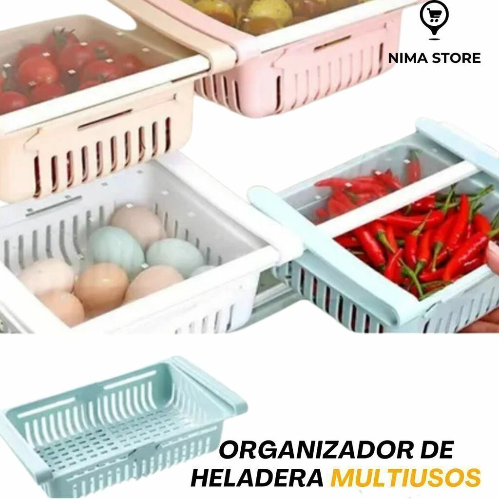 Canasto Plegable Organizador de Heladera ( 3 UNIDADES)