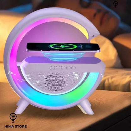 Parlante Smart RGB Con Carga Inalambrica 5 En 1