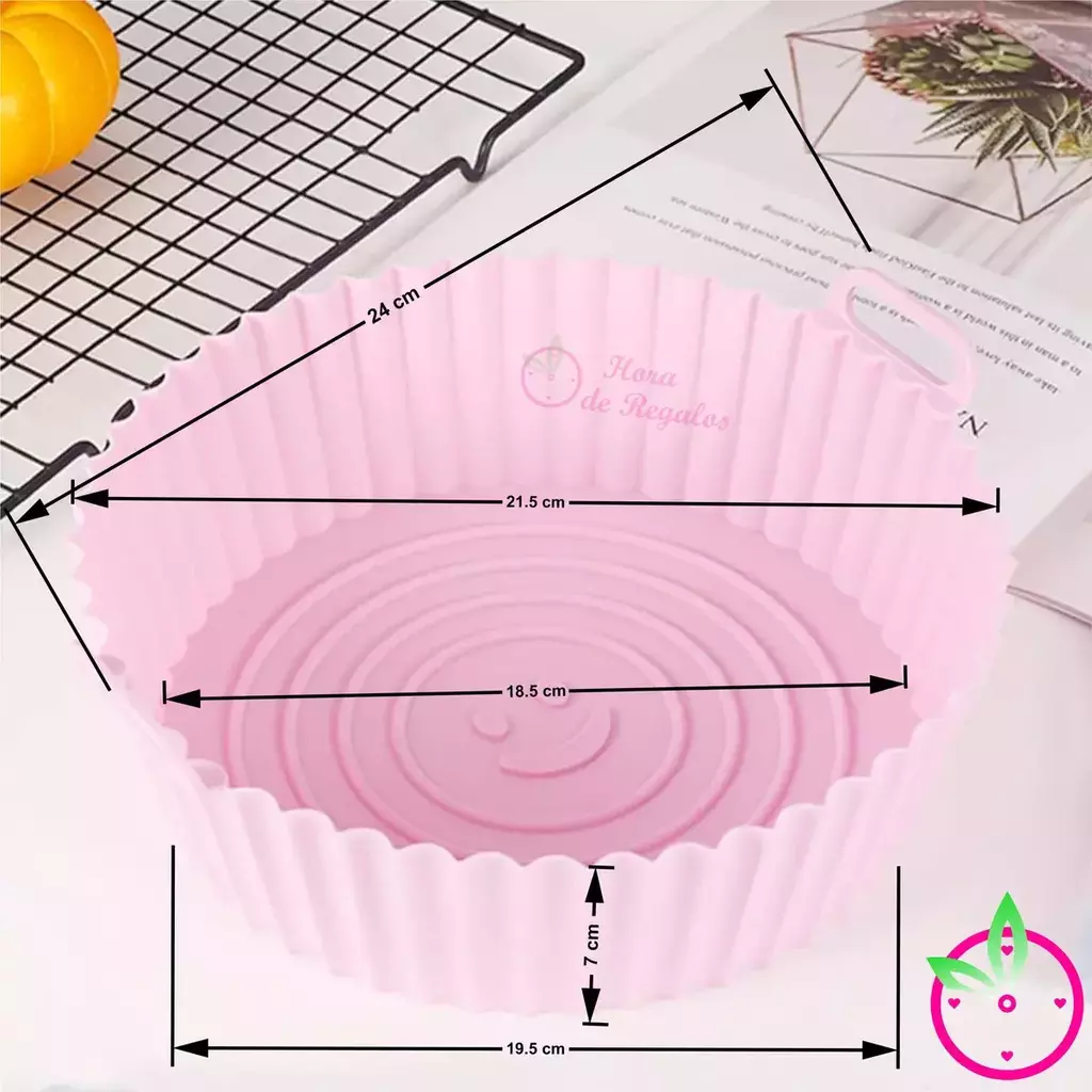 Molde Bandeja Silicona Redonda Freidora Aire Airfryer 20 Cm