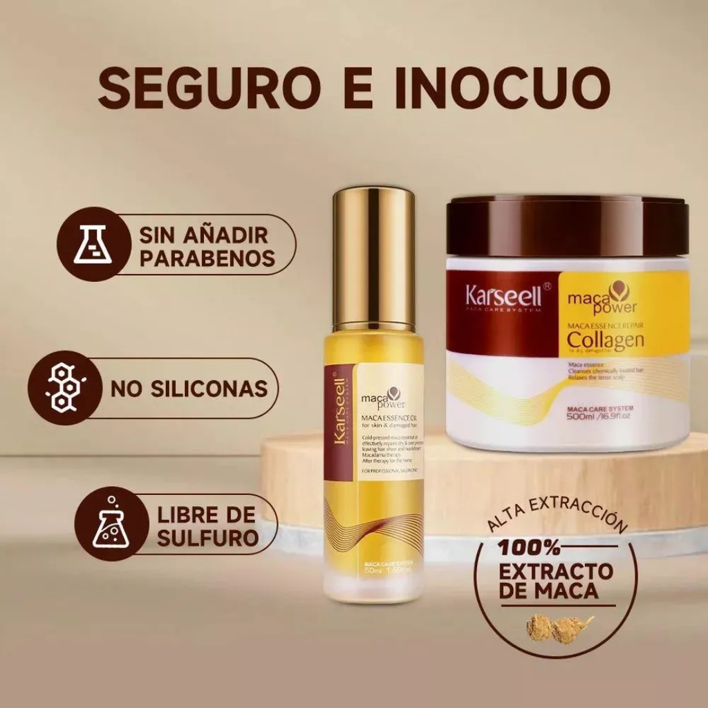 Kit Mascarilla Karseell Colageno + Aceite Maca Karseell Duo