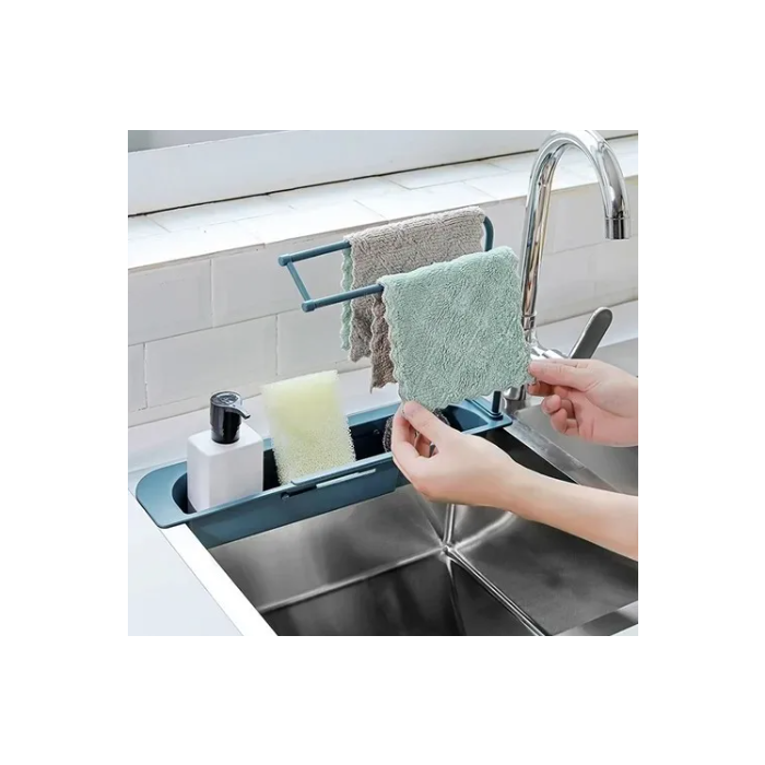 Organizador Porta Esponja Baño Colgante Canilla Ajustable