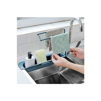 Organizador Porta Esponja Baño Colgante Canilla Ajustable
