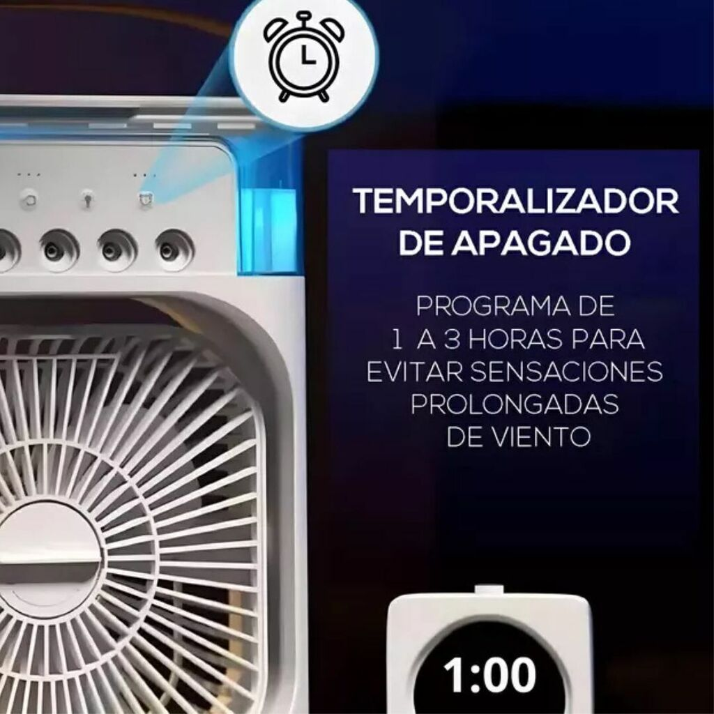 Ventilador Aire Frio Portátil Con Humificador